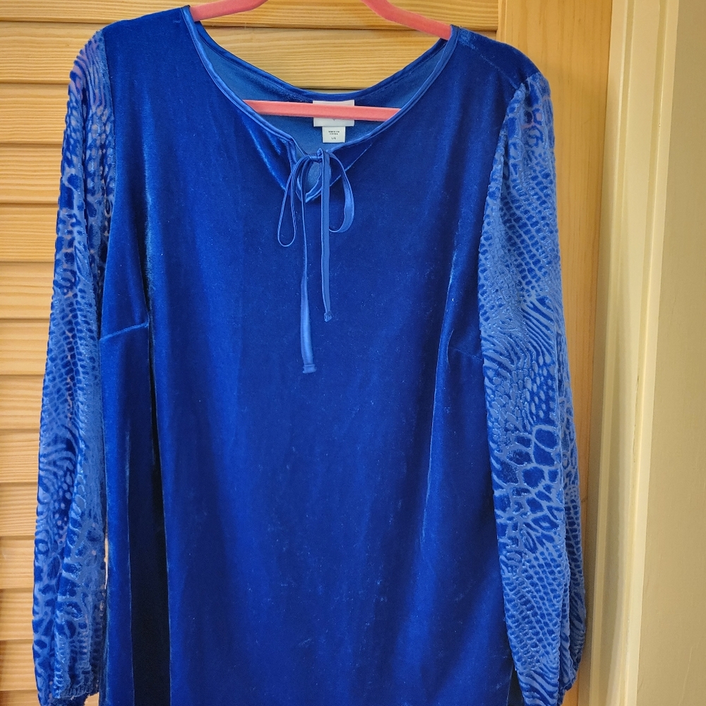 Blue Velvet Top by Jaclyn Smith